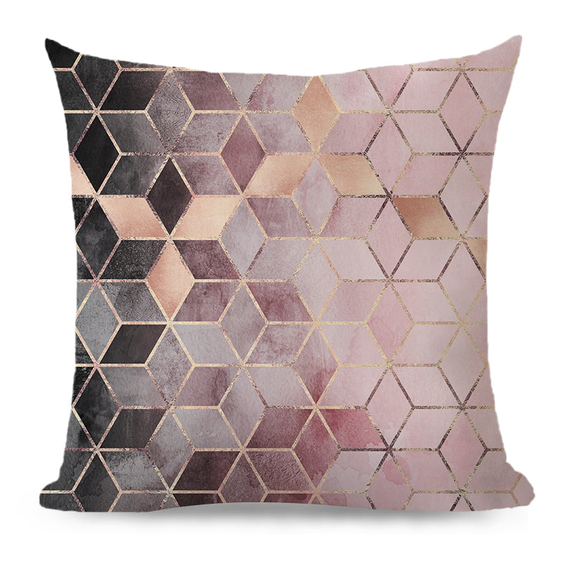Throw with 450g Insert, Geometric, 18x18, Decorative Cushion – Fancy pillow cover with nature-inspired artwork - product view 13