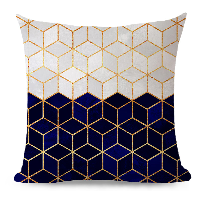 Throw with 450g Insert, Geometric, 18x18, Decorative Cushion – Fancy pillow cover with nature-inspired artwork - product view 16