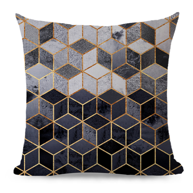 Throw with 450g Insert, Geometric, 18x18, Decorative Cushion – Fancy pillow cover with nature-inspired artwork - product view 8