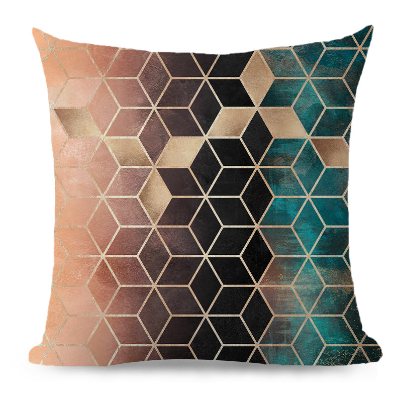 Throw with 580g Insert, Geometric, 20x20, Decorative Cushion – Fancy pillow cover with nature-inspired artwork - product view 11