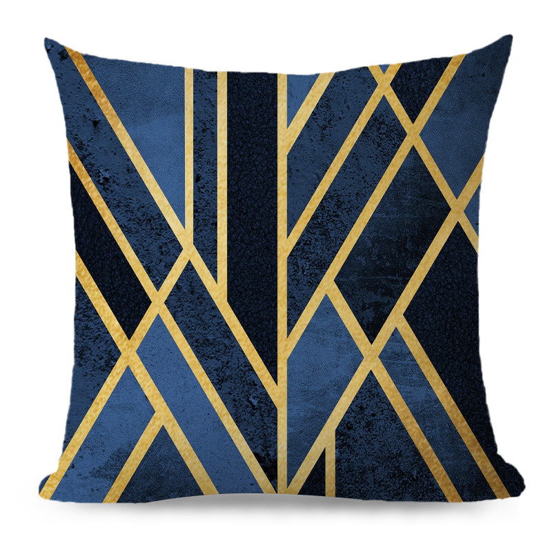 Throw with 580g Insert, Geometric, 20x20, Decorative Cushion – Fancy pillow cover with nature-inspired artwork - product view 2