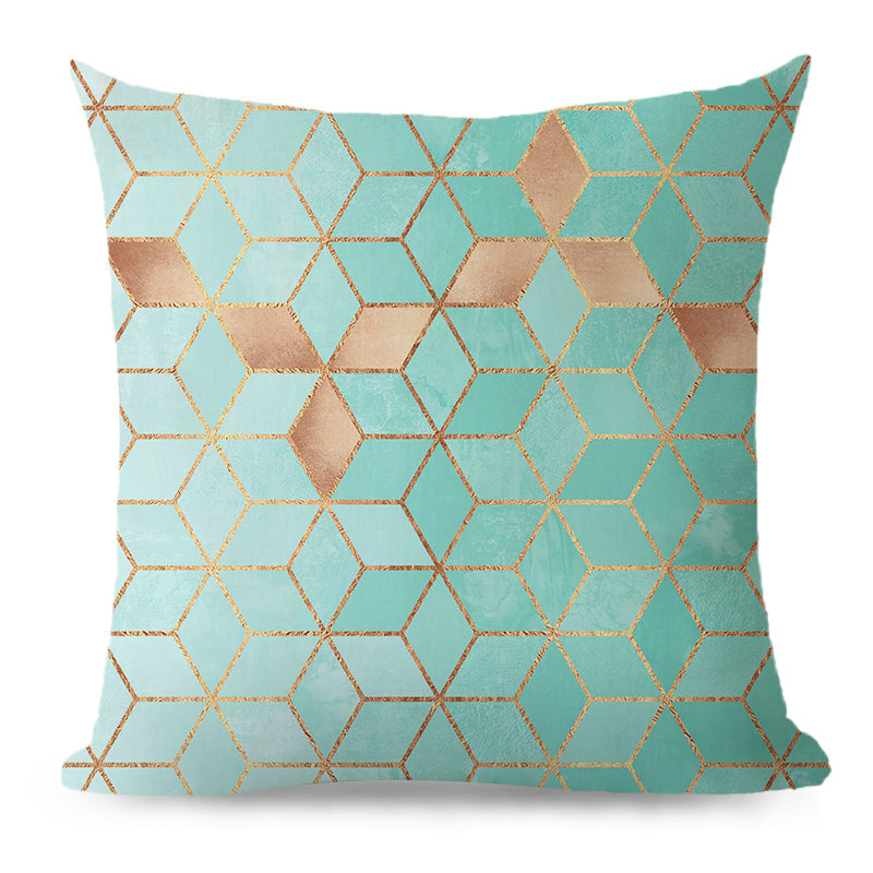 Throw with 580g Insert, Geometric, 20x20, Decorative Cushion – Fancy pillow cover with nature-inspired artwork - product view 15