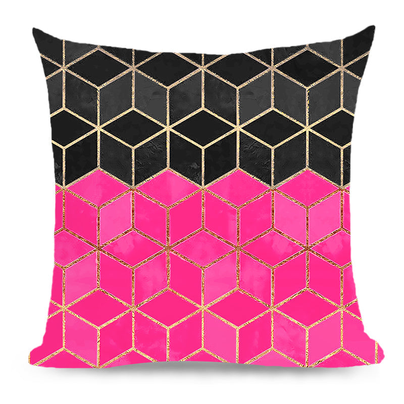 Throw with 580g Insert, Geometric, 20x20, Decorative Cushion – Fancy pillow cover with nature-inspired artwork - product view 5