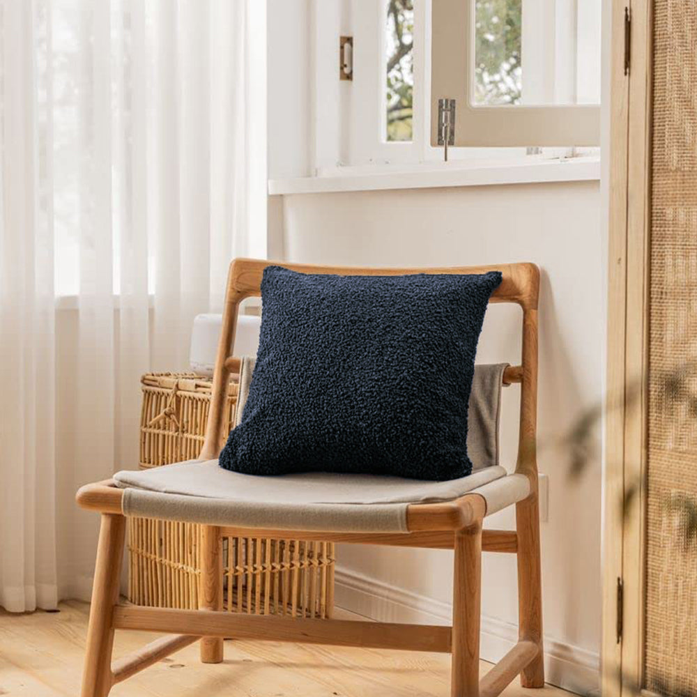 18"x18" Teddy Faux Fluffy Solid Color Full Set of Throw Pillow (with pillow cover with nature-inspired artwork - product view 9