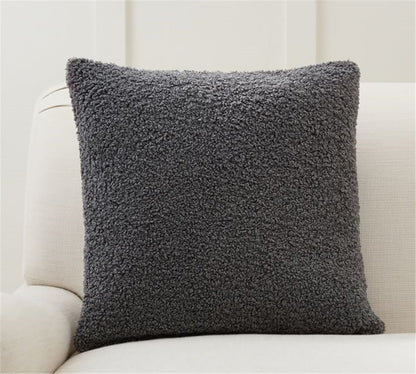 18"x18" Teddy Faux Fluffy Solid Color Full Set of Throw Pillow (with pillow cover with nature-inspired artwork - product view 14