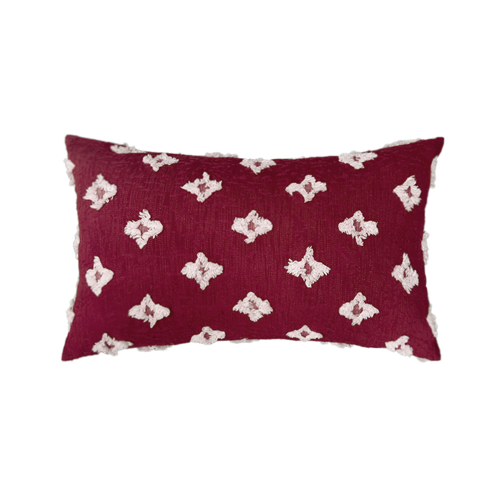 12''x20'' Tufted Floral Lumbar Support 100% Cotton Throw Pillow pillow cover with nature-inspired artwork - product view 11