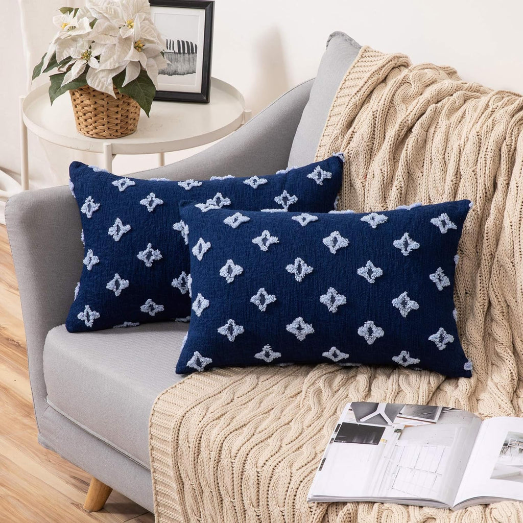 12''x20'' Tufted Floral Lumbar Support 100% Cotton Throw Pillow pillow cover with nature-inspired artwork - product view 4