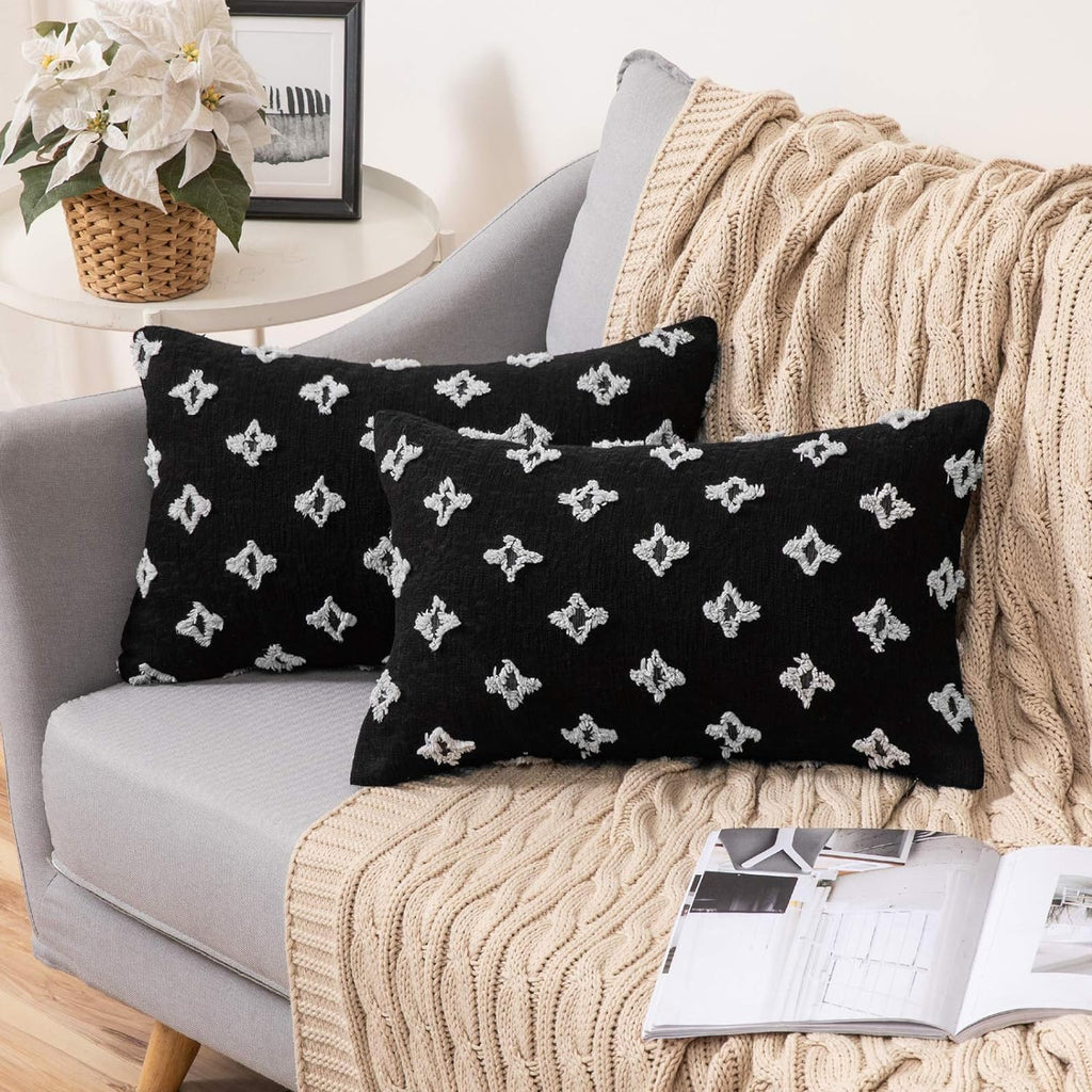 12''x20'' Tufted Floral Lumbar Support 100% Cotton Throw Pillow pillow cover with nature-inspired artwork - product view 7