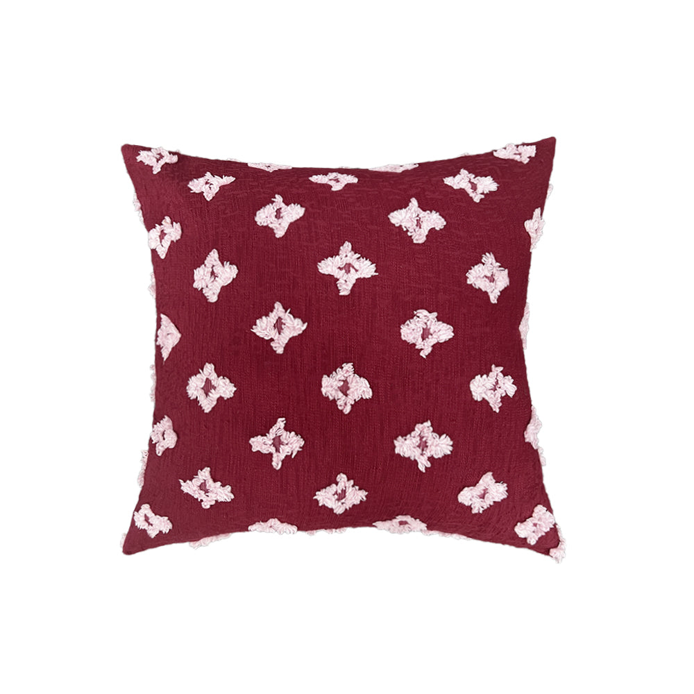 20''x20'' Tufted Floral 100% Cotton Throw Pillow pillow cover with nature-inspired artwork - product view 10