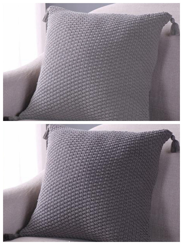 Set of 2 Beautiful Combination Pillow Covers and Inserts Mixed pillow cover with nature-inspired artwork - product view 4