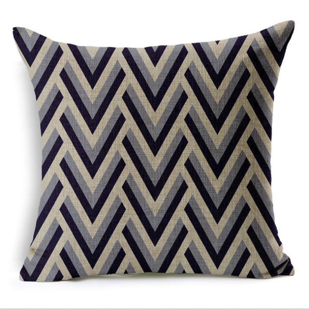 18''x18'' Geometric Print Throw Pillow wall art with nature-inspired artwork - product view 2