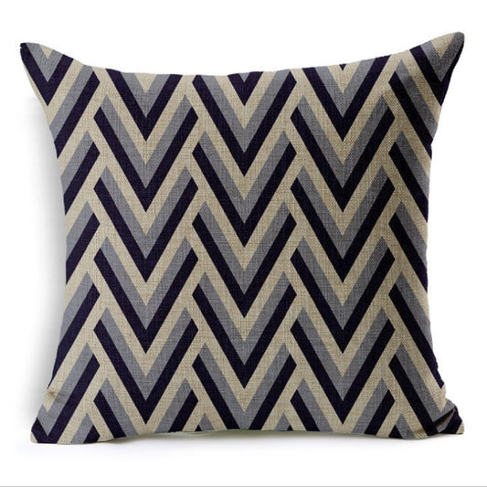 18''x18'' Geometric Print Throw Pillow wall art with nature-inspired artwork - product view 2