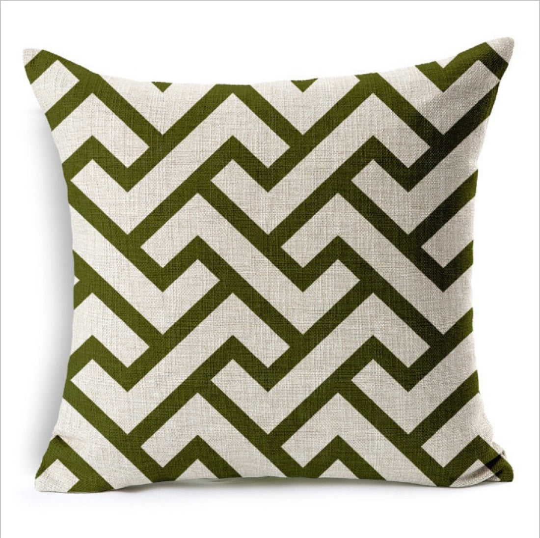 18''x18'' Geometric Print Throw Pillow wall art with nature-inspired artwork - product view 4