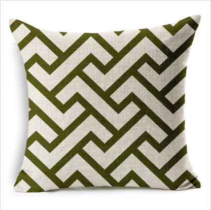 18''x18'' Geometric Print Throw Pillow wall art with nature-inspired artwork - product view 4