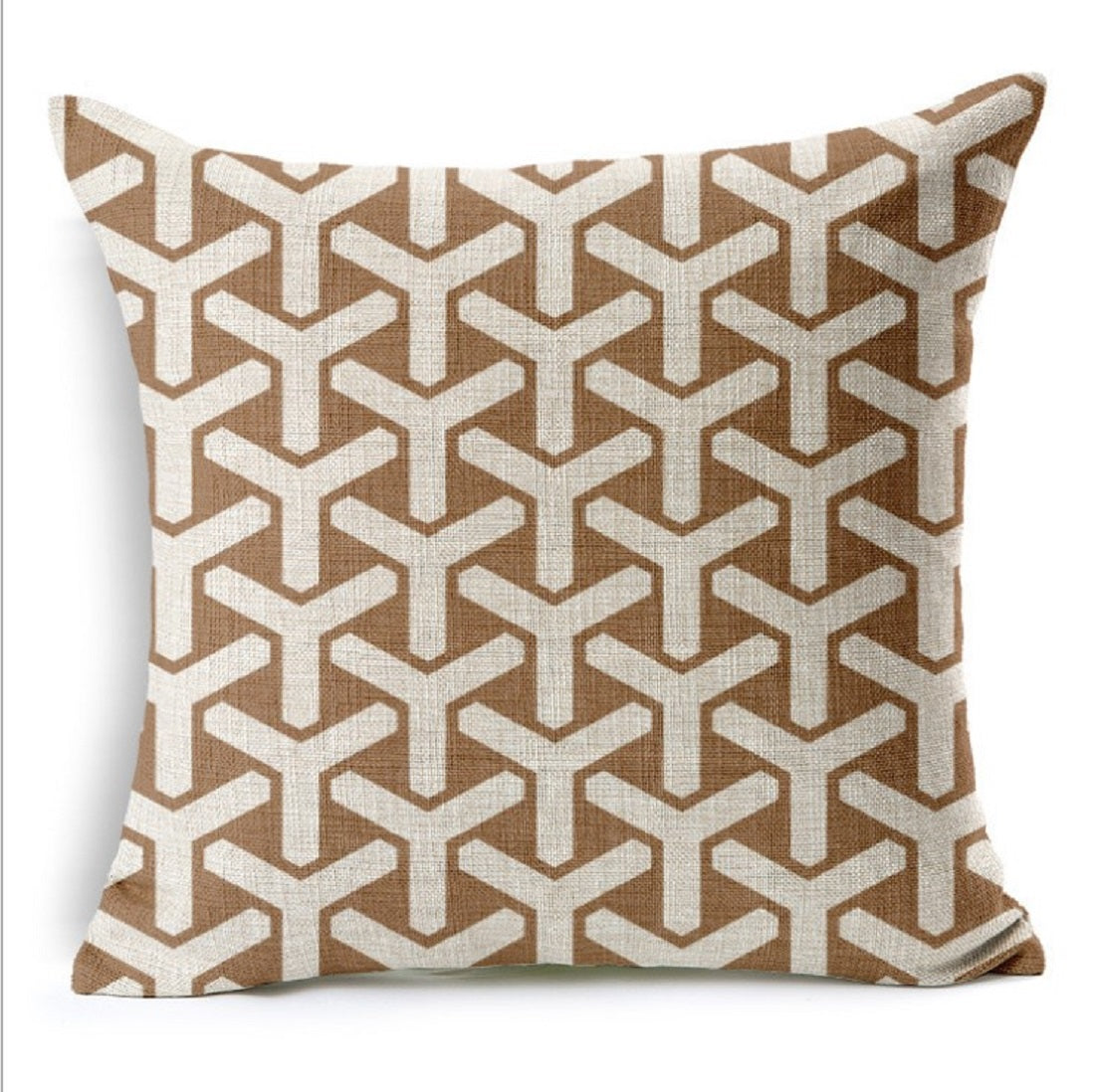 18''x18'' Geometric Print Throw Pillow wall art with nature-inspired artwork - product view 5