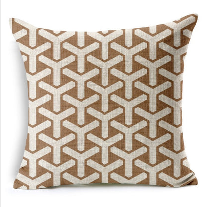 18''x18'' Geometric Print Throw Pillow wall art with nature-inspired artwork - product view 5
