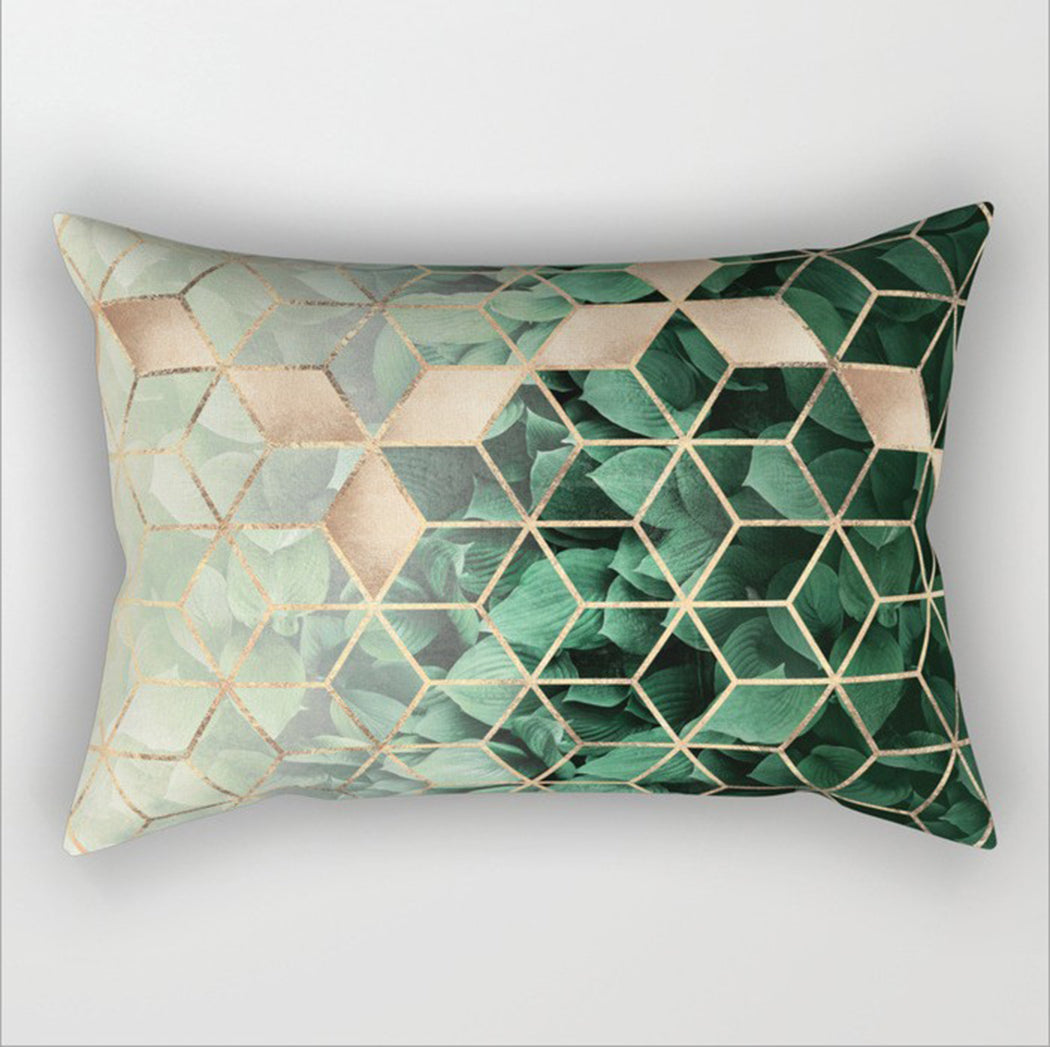 12"x20" Modern Geometric Lumbar Throw Pillow 12 Designs Chic Abstract wall art with nature-inspired artwork - product view 3