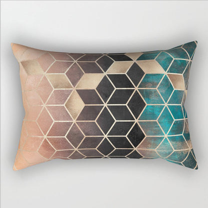 12"x20" Modern Geometric Lumbar Throw Pillow 12 Designs Chic Abstract wall art with nature-inspired artwork - product view 9
