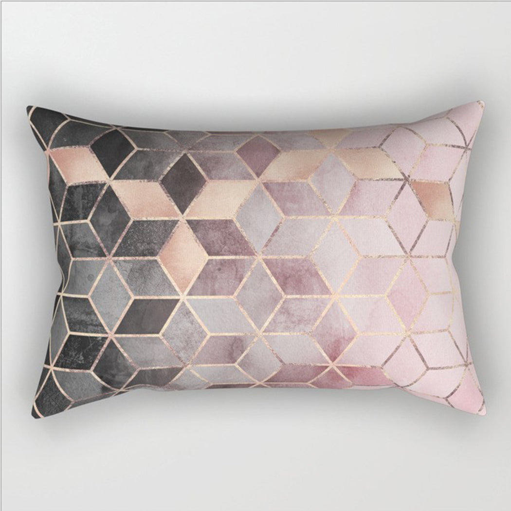 12"x20" Modern Geometric Lumbar Throw Pillow 12 Designs Chic Abstract wall art with nature-inspired artwork - product view 10