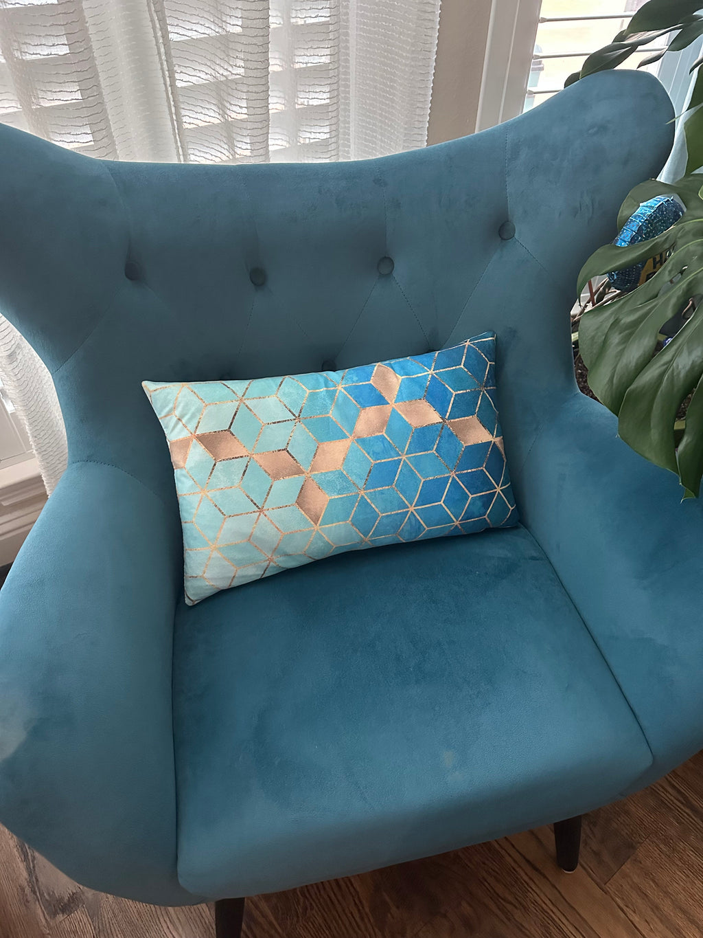 12"x20" Modern Geometric Lumbar Throw Pillow 12 Designs Chic Abstract wall art with nature-inspired artwork - product view 2