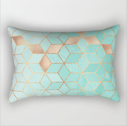 12"x20" Modern Geometric Lumbar Throw Pillow 12 Designs Chic Abstract wall art with nature-inspired artwork - product view 12