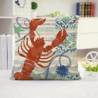 18''x18'' Coastal Print Throw Pillow wall art with nature-inspired artwork - product view 12