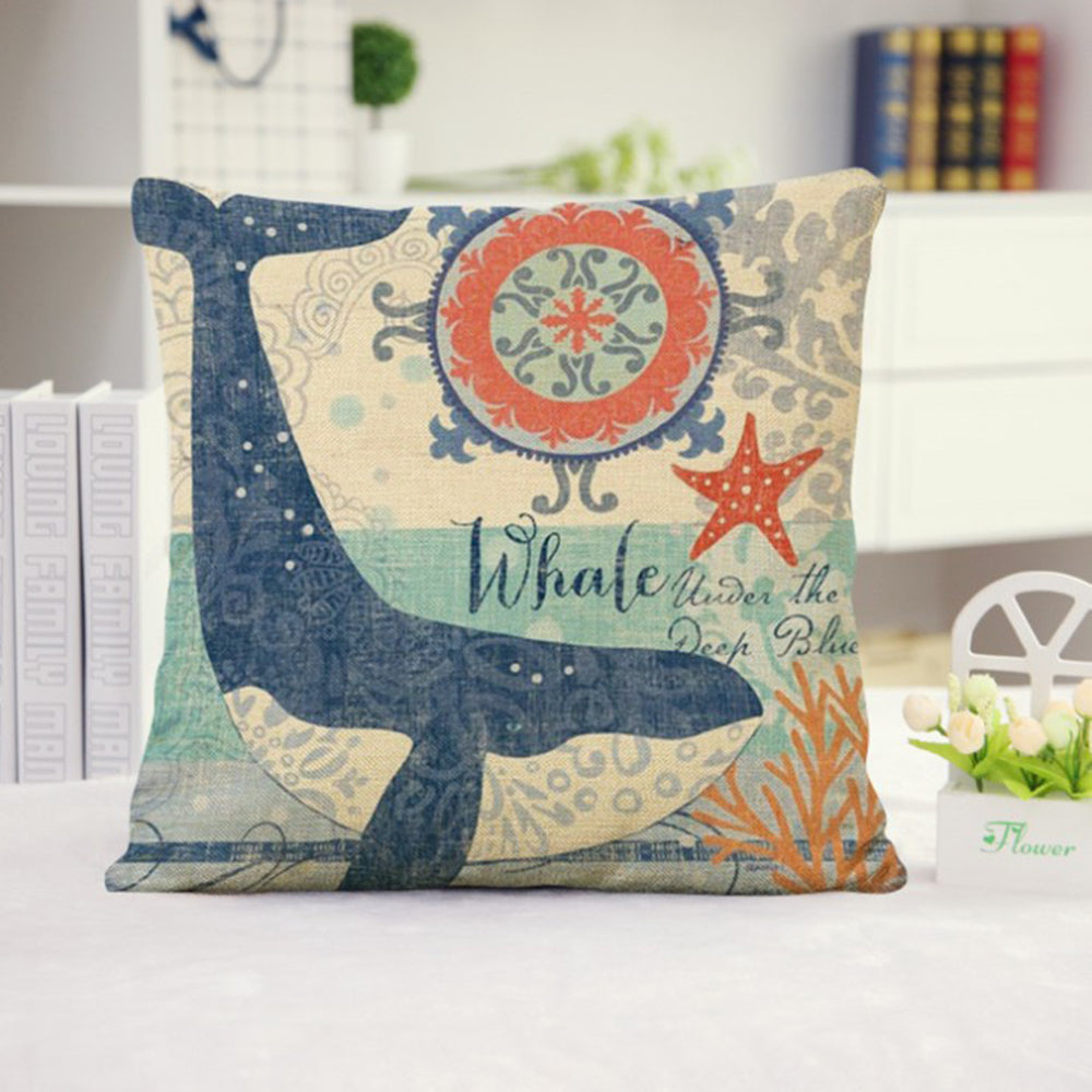 18''x18'' Coastal Print Throw Pillow wall art with nature-inspired artwork - product view 13