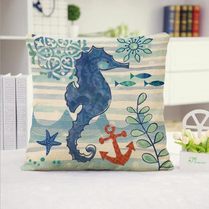 18''x18'' Coastal Print Throw Pillow wall art with nature-inspired artwork - product view 14