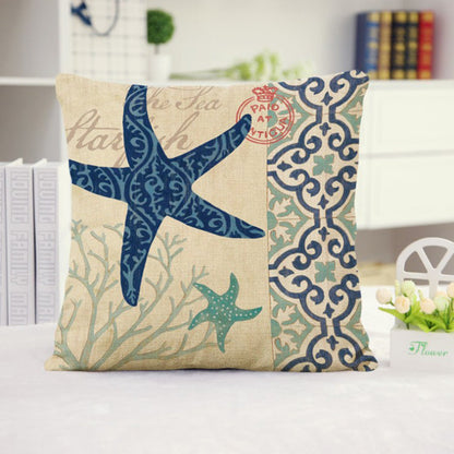 18''x18'' Coastal Print Throw Pillow wall art with nature-inspired artwork - product view 15
