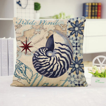 18''x18'' Coastal Print Throw Pillow wall art with nature-inspired artwork - product view 8