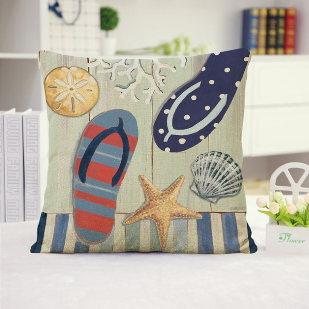 18''x18'' Coastal Print Throw Pillow wall art with nature-inspired artwork - product view 16