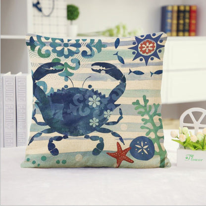 18''x18'' Coastal Print Throw Pillow wall art with nature-inspired artwork - product view 17