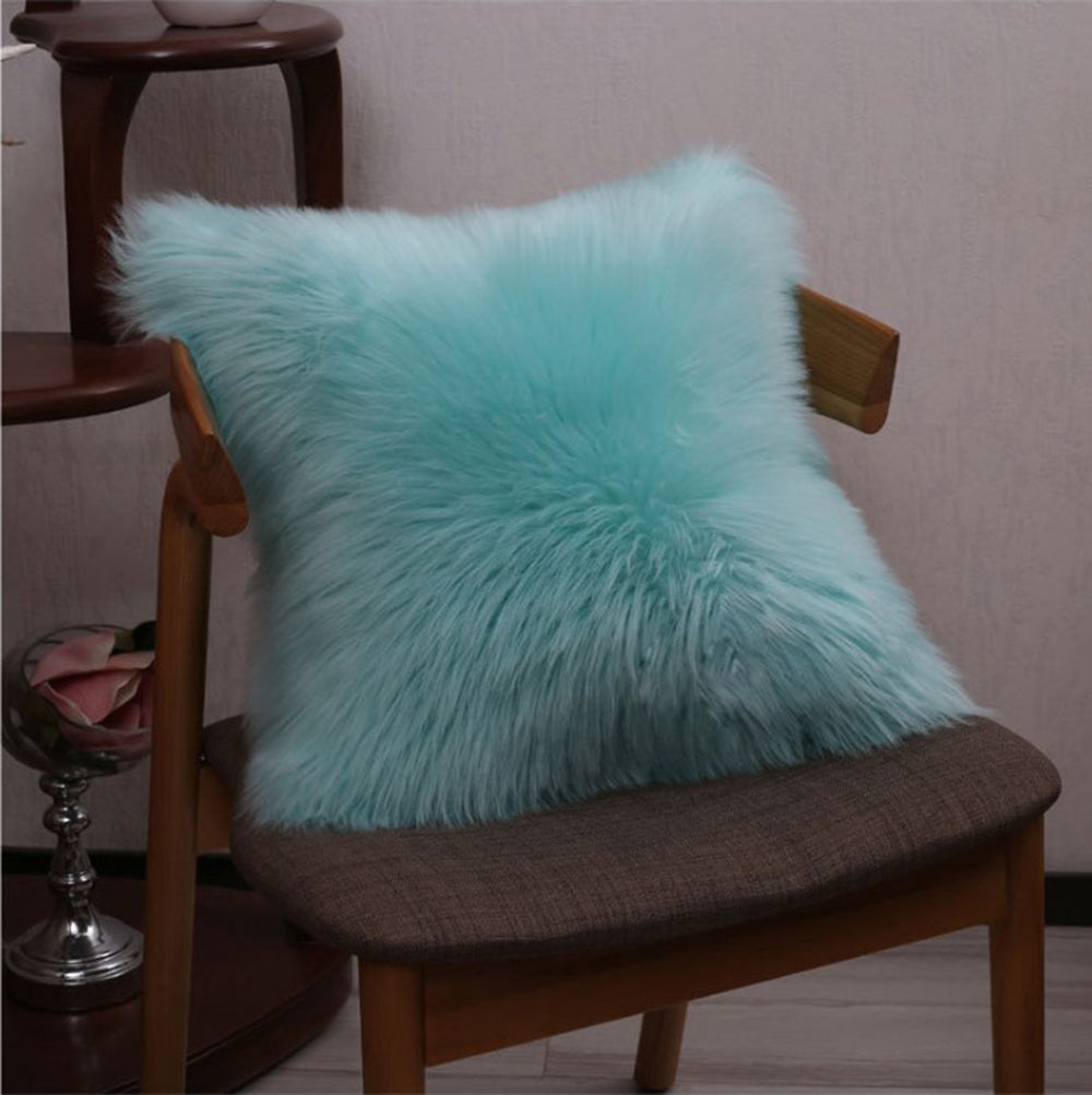 Throw with 450g Insert, Purple, Faux Fur, 16, Decorative Cushion – pillow cover with nature-inspired artwork - product view 5