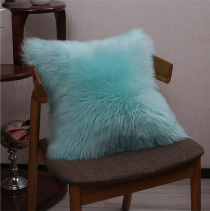 Throw with 450g Insert, Purple, Faux Fur, 16, Decorative Cushion – pillow cover with nature-inspired artwork - product view 5