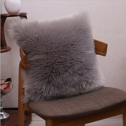 Throw with 450g Insert, Purple, Faux Fur, 16, Decorative Cushion – pillow cover with nature-inspired artwork - product view 4