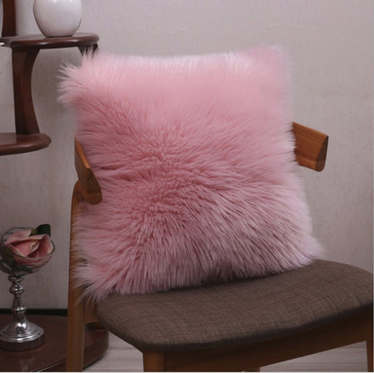 Throw with 450g Insert, Purple, Faux Fur, 16, Decorative Cushion – pillow cover with nature-inspired artwork - product view 3