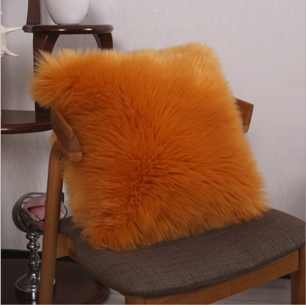Throw with 450g Insert, Purple, Faux Fur, 16, Decorative Cushion – pillow cover with nature-inspired artwork - product view 7