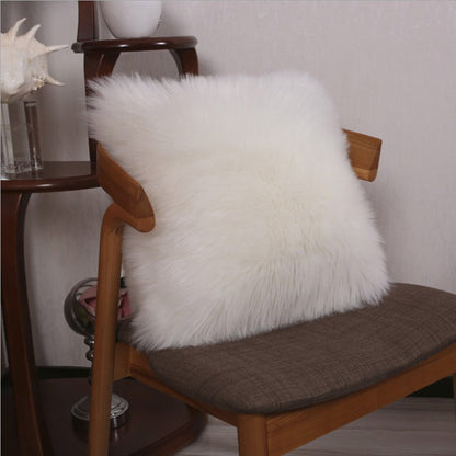 Throw with 450g Insert, Purple, Faux Fur, 16, Decorative Cushion – pillow cover with nature-inspired artwork - product view 6