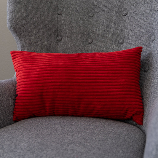 12''x20'' Corduroy Stripe Lumbar Support Throw Pillow pillow cover with nature-inspired artwork