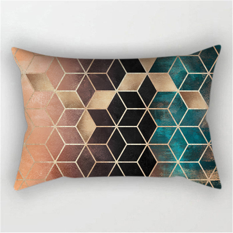 Throw with 330g Insert, Geometric, 12x20, Decorative Cushion – Fancy pillow cover with nature-inspired artwork - product view 11