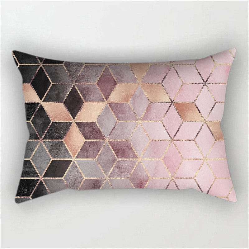 Throw with 330g Insert, Geometric, 12x20, Decorative Cushion – Fancy pillow cover with nature-inspired artwork - product view 12