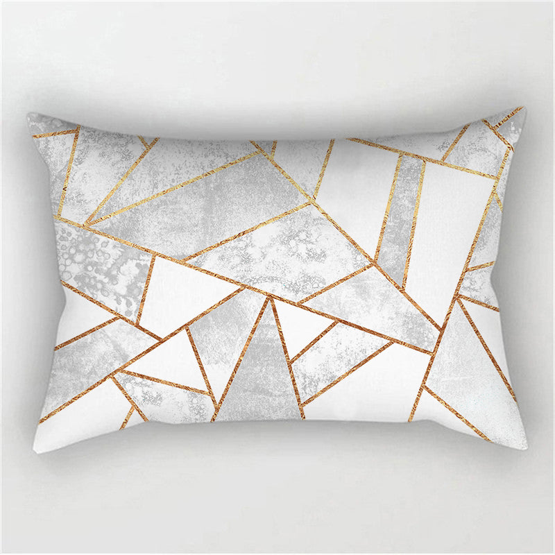 Throw with 330g Insert, Geometric, 12x20, Decorative Cushion – Fancy pillow cover with nature-inspired artwork