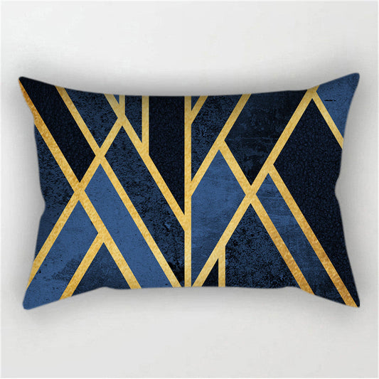 Throw with 330g Insert, Geometric, 12x20, Decorative Cushion – Fancy pillow cover with nature-inspired artwork - product view 2