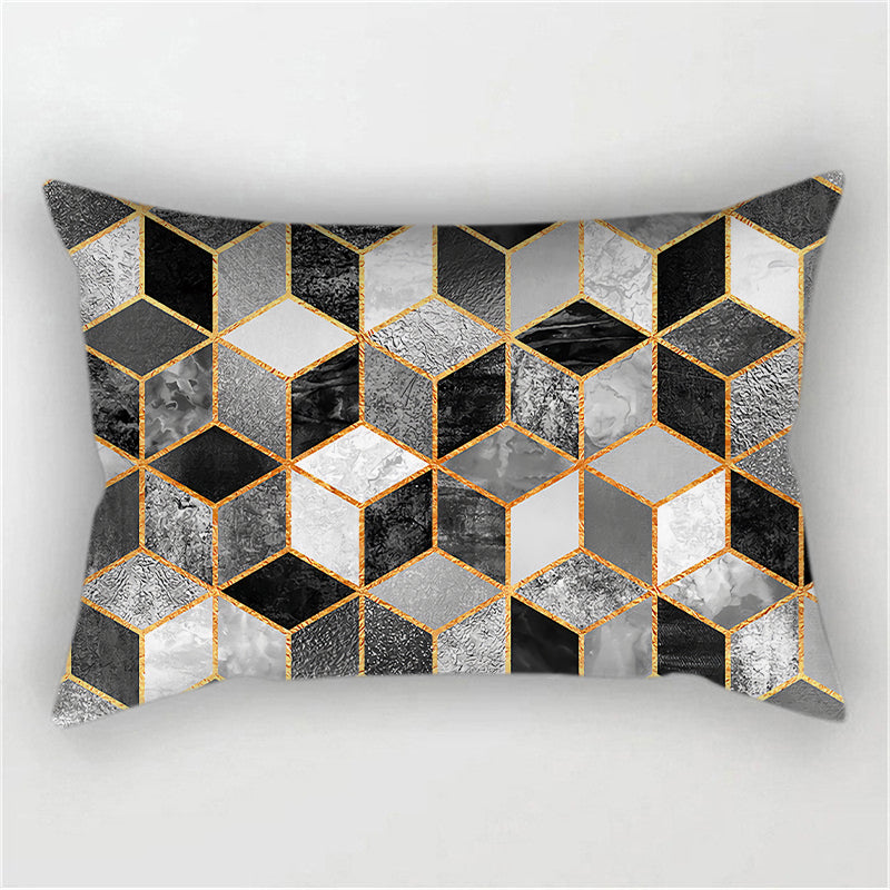 Throw with 330g Insert, Geometric, 12x20, Decorative Cushion – Fancy pillow cover with nature-inspired artwork - product view 3