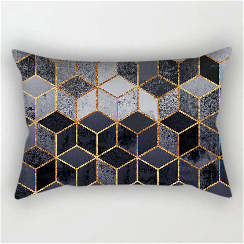 Throw with 330g Insert, Geometric, 12x20, Decorative Cushion – Fancy pillow cover with nature-inspired artwork - product view 7