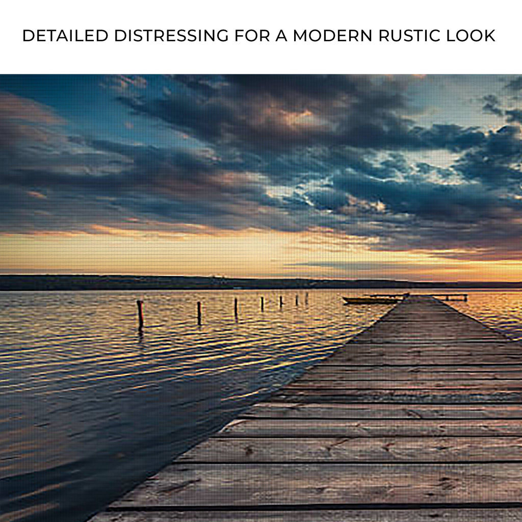 Small Dock by the Vibrant Lake Canvas wall art with nature-inspired artwork - product view 4