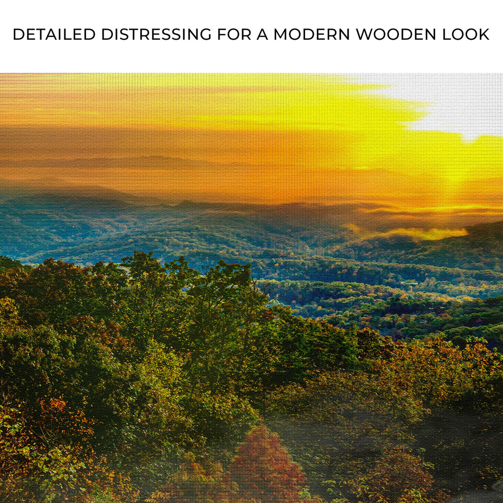 Foggy Mountain At Sunrise Canvas wall art with nature-inspired artwork - product view 4