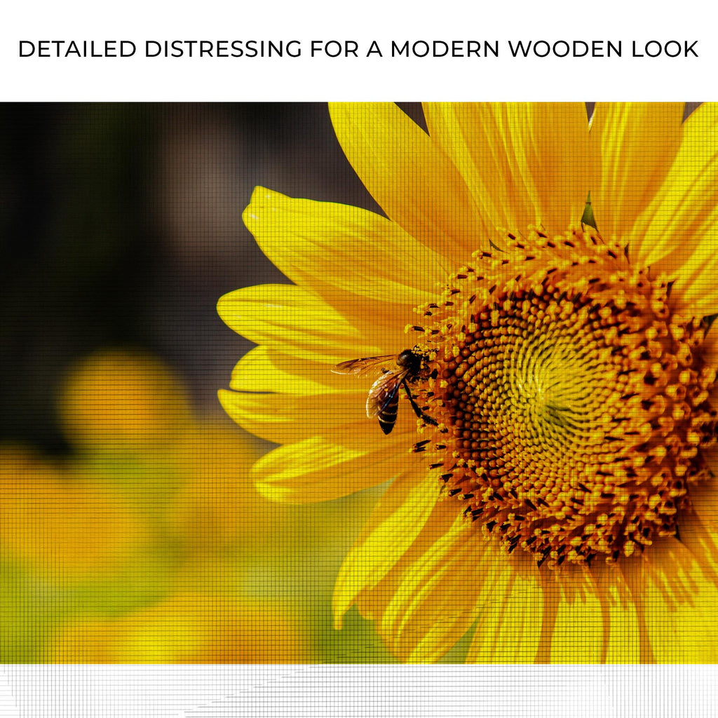 Bee On Sunflower Canvas wall art with nature-inspired artwork - product view 4