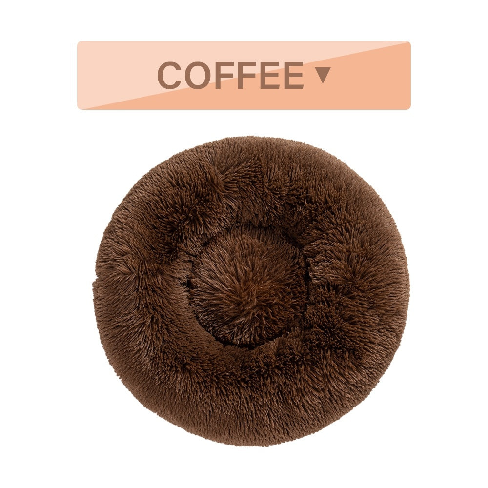 Fluffy Donut Dog Bed uncategorized / needs cleanup with nature-inspired artwork - product view 9