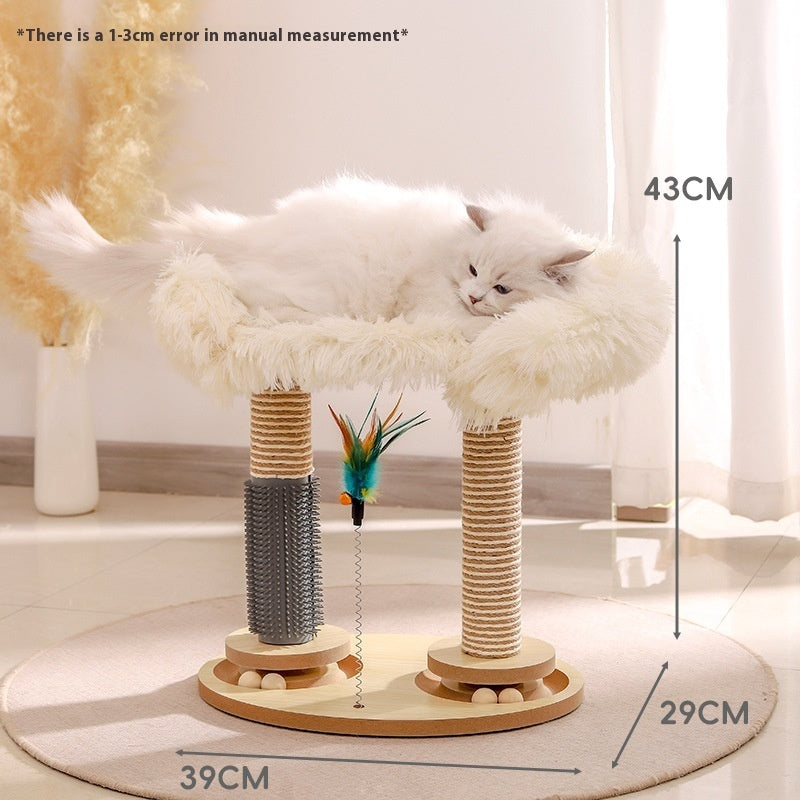 Cat Scratch Board Toy Turntable Cat Teasing Ball Self uncategorized / needs cleanup with nature-inspired artwork - product view 2